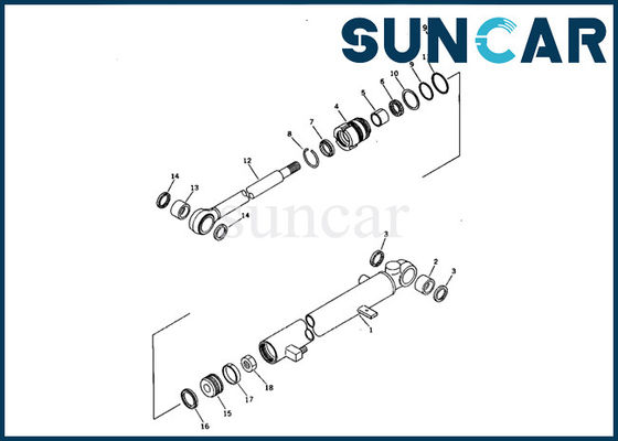 707-00-50670 Bộ niêm phong xi lanh cánh tay Komatsu PC05-6 Bộ sửa chữa con dấu Thay thế máy xúc mini