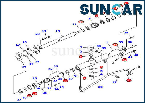 707-99-25880 Bộ công cụ sửa chữa con dấu xi lanh nâng cho kiểu máy cắt tỉa D65EX-15 D65PX-15