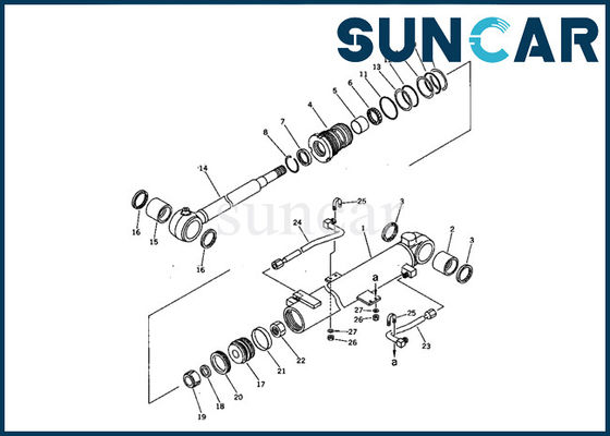 Bộ bảo dưỡng xi lanh bùng nổ 707-98-11200 Komatsu PC05-7 Bộ bịt kín kháng dầu thay thế máy xúc