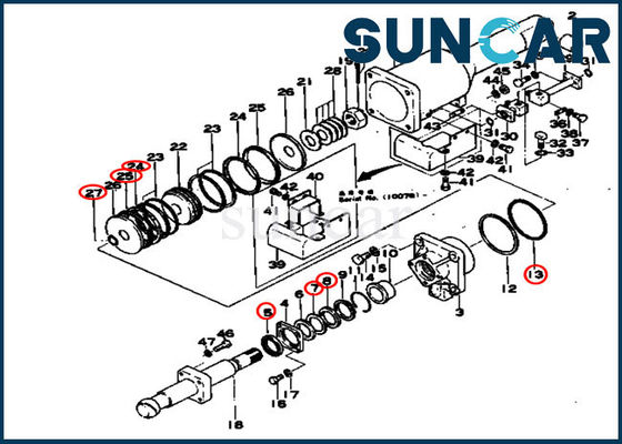 150-81-05010 Bộ công cụ dịch vụ xi lanh nghiêng 1508105010 Bộ sửa chữa con dấu cho D80A-12 D85A-12 Komatsu
