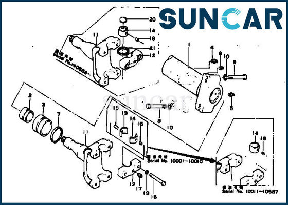 154-61-05012 Bộ niêm phong Komatsu ISO9001 D80A-12 D80P-12 Bộ dụng cụ sửa chữa xi lanh thủy lực
