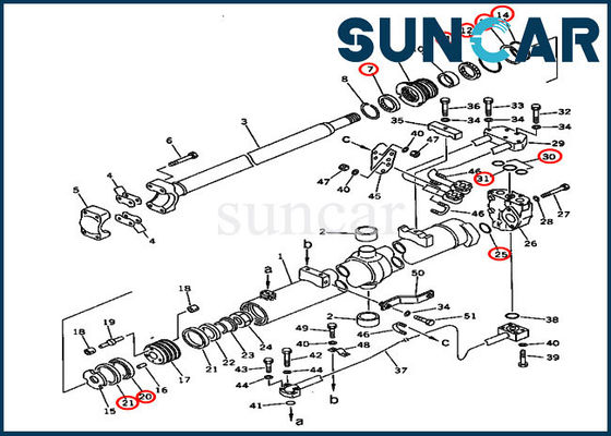 707-98-37580 Bộ làm kín xi lanh nâng lưỡi Phù hợp với kiểu máy bánh xích Komatsu D85A-21