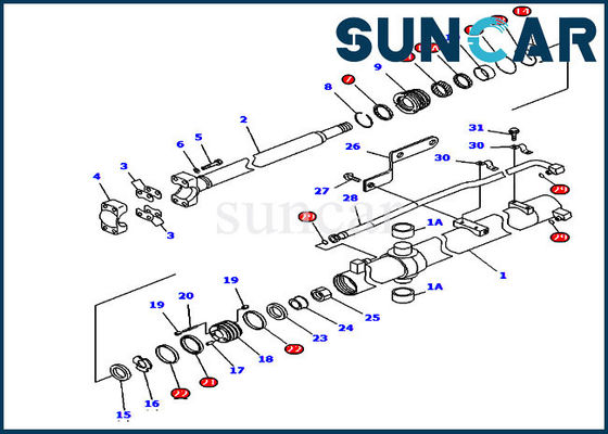 Bộ dịch vụ thủy lực nâng lưỡi 707-99-36150 Bộ dụng cụ sửa chữa xi lanh Komatsu D85EX-15