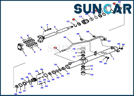 Bộ niêm phong ISO9001 707-99-27110 Bộ niêm phong sửa chữa xi lanh nâng cho các bộ phận dịch vụ Komatsu D65WX-16