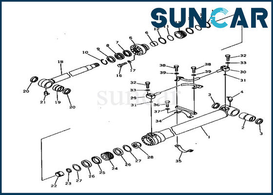 707-98-43530 Bộ niêm phong xi lanh đổ phù hợp với Komatsu CD110R-1 PC128UU-2 Bộ niêm phong máy xúc