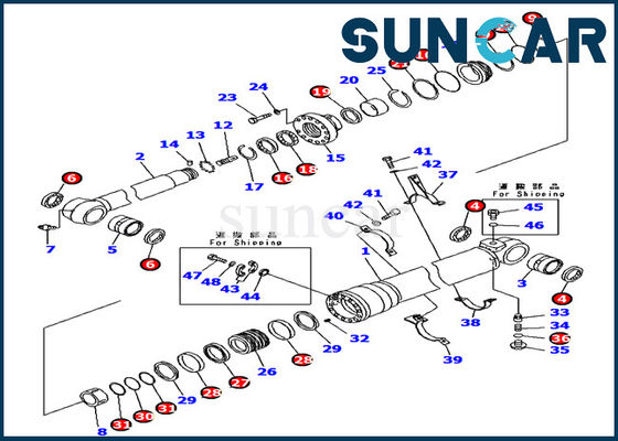 707-99-46420 Bộ làm kín cánh tay Komatsu PC160LC-7-E0 Bộ phận bảo dưỡng máy xúc Bộ phận thủy lực