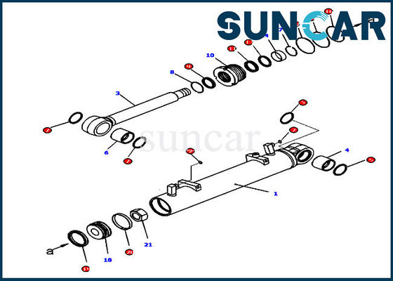 707-99-34270 Bộ niêm phong cắt xylanh R.H. Bộ công cụ dịch vụ sửa chữa Komatsu