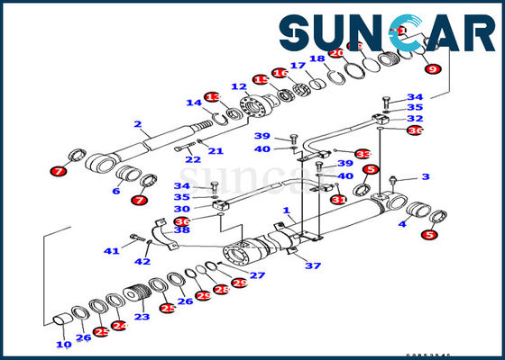 707-99-37170 Boom Cylinder Seal Kit cho Komatsu Excavator PC138US-8 Model
