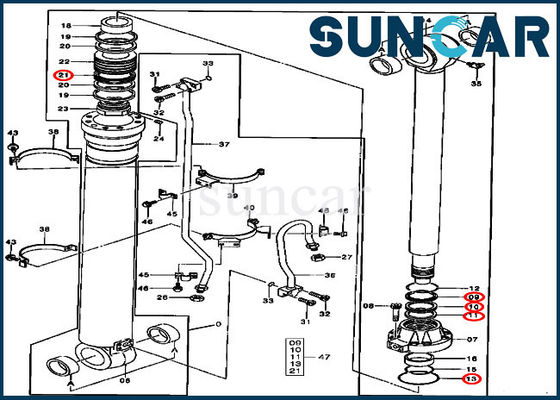 Hiệu suất niêm phong cao 9180582 Bộ làm kín sửa chữa xi lanh cánh tay cho 330LC 330LCR John Deere