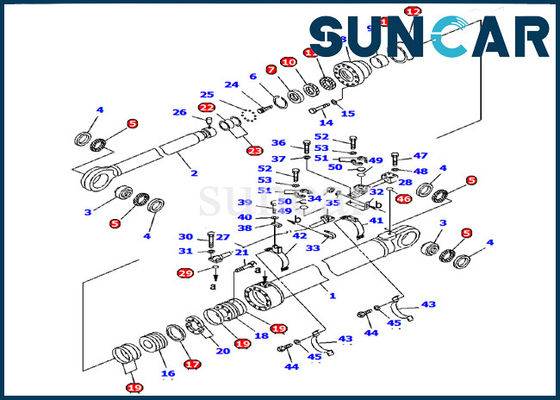 707-99-85280 Bộ niêm phong xi lanh cánh tay Bộ dịch vụ thủy lực cho máy xúc Komatsu Mẫu PC1600-1