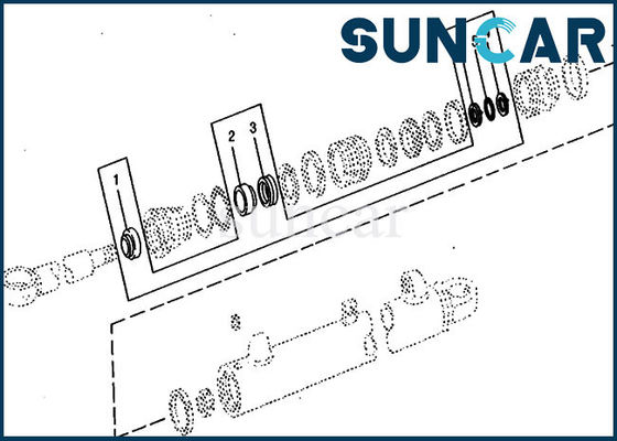 Bộ dụng cụ sửa chữa xi lanh thay thế cho máy xúc RE17342 690B John Deere Seal Kits