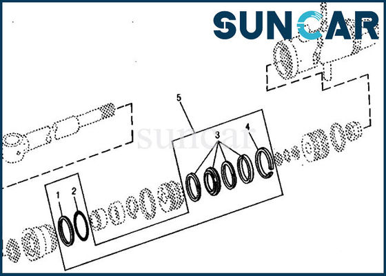 RE15907 Bộ sửa chữa thay thế xi lanh đám đông 690B 690 Bộ niêm phong thủy lực DEERE