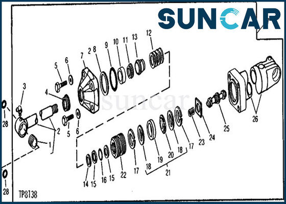 Hiệu suất cao RE11569 Bộ làm kín dầu xi lanh thủy lực Deere Bộ dụng cụ thay thế bùng nổ