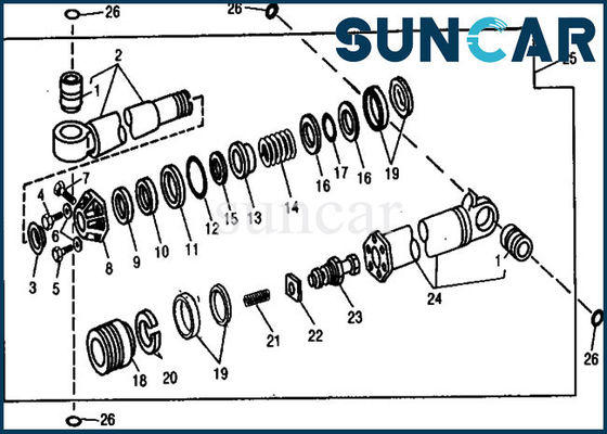 AR105293 Phụ tùng xi lanh thủy lực 890 Bộ sửa chữa con dấu đám đông Bộ dụng cụ dịch vụ máy xúc