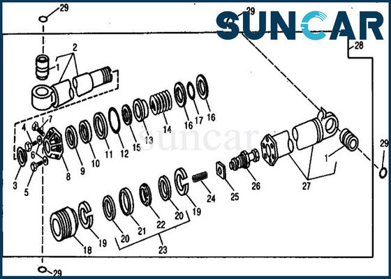 RE11568 Bộ niêm phong sửa chữa xi lanh thủy lực cho máy xúc Crowd JOHN DEERE 890