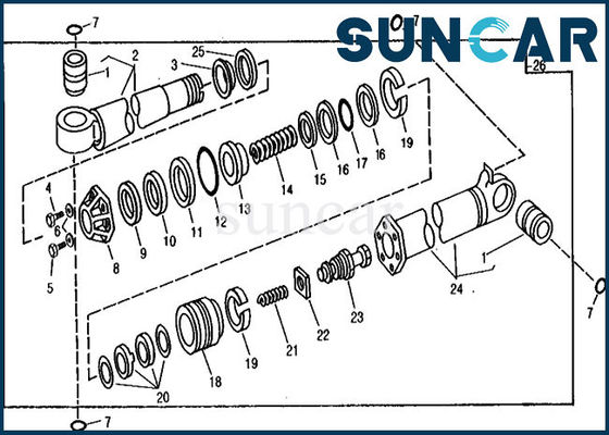 890A Deere Parts RE21214 Bộ làm kín xi lanh thay thế Máy xúc Con dấu thủy lực