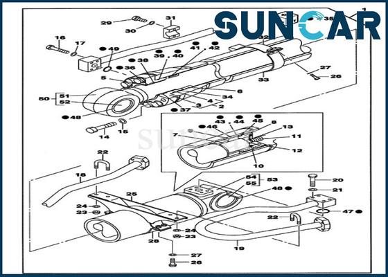 Bộ phận niêm phong LZ006980 Bộ dụng cụ thay thế con dấu xi lanh phù hợp với trường hợp CX700B CX700
