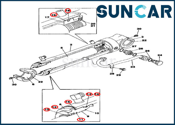 LZ00472 Bộ công cụ sửa chữa bù trừ trường hợp Bộ công cụ dịch vụ xi lanh xoay cho máy xúc bánh xích CX75SR
