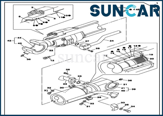 Bộ phốt sửa chữa thủy lực LZ010710 Phù hợp với các mẫu CX130C CX130D CASE xi lanh xô
