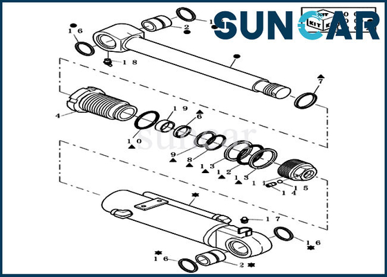Bộ dụng cụ sửa chữa trường hợp CX31B 72280261 Bộ làm kín thủy lực cho máy xúc bánh xích mini Niêm phong xi lanh