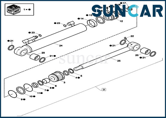 XKCC-00339 XKCC00339 Boom Swing Cylinder Seal Kit Phù hợp với Mini Crawler Excavator Model CX57C Case