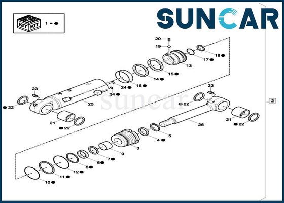 CX57C Vỏ CX60C XKCC-00040 XKCC00040 Bộ thay thế lưỡi dao cạo Bộ làm kín Bộ dụng cụ sửa chữa xi lanh