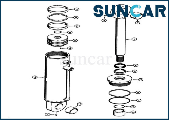821B 821 Bộ phận vỏ S301013 Bộ nạp Phụ tùng sửa chữa xi lanh Bộ dụng cụ thay thế