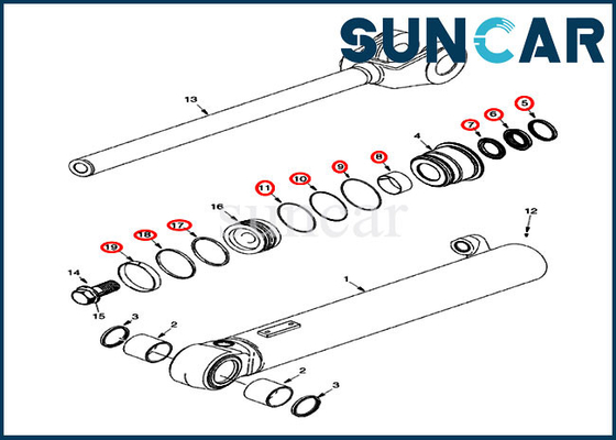 87530718 Loader Lift Sealing Kit 821E Model Case Hydraulic Cylinder Seal Repair Kit