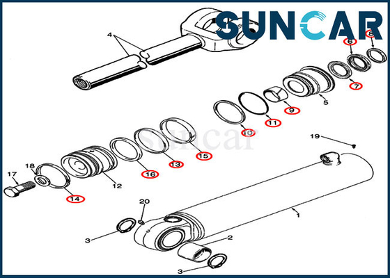 Bộ làm kín vỏ hộp 87363451 Bộ thay thế xi lanh Phù hợp với Bộ nạp 921G 821E 921F 821G