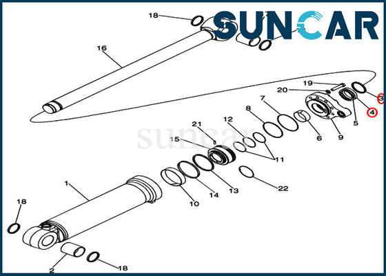 Bộ phận sửa chữa con dấu xi lanh nghiêng 1542883C1 Bộ nạp 921 921C 921F Bộ phận dịch vụ thay thế trường hợp