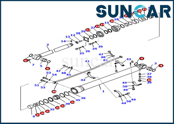 Bộ bảo dưỡng xi lanh cánh tay 707-99-57150 PC220-8M0 Bộ niêm phong máy xúc Komatsu thay thế