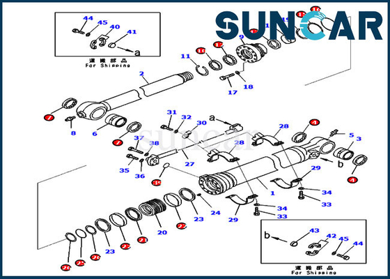 721-98-00710 Bộ xi lanh gầu cho bộ phận bảo dưỡng thủy lực KOMATSU PC210-11 PC228USLC-11