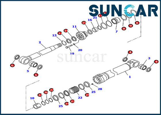 707-99-47050 7079947050 Boom Seal Kit Bộ sửa chữa xi lanh thủy lực cho PC210-10 PC210LC-11 Komatsu