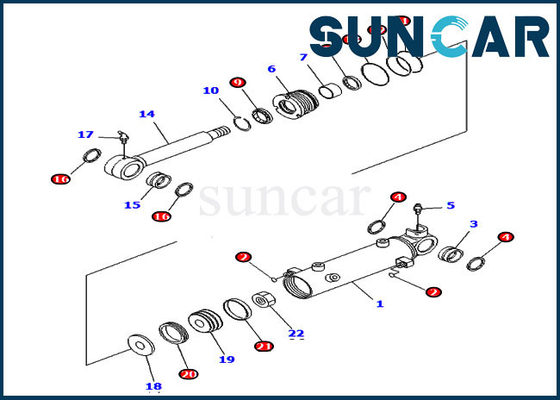 707-98-13890 Bộ công cụ dịch vụ nâng lưỡi Komatsu PC2000-8 PC20MR-2 Máy xúc Bộ dụng cụ xi lanh thủy lực