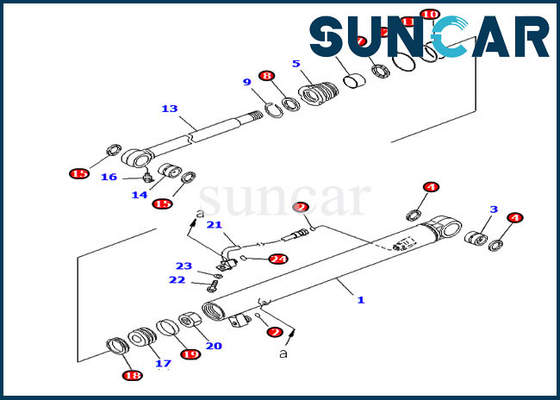707-98-04670 Bộ dụng cụ sửa chữa con dấu xi lanh xô 7079804670 Bộ niêm phong Komatsu PC20MR-2 PC20MR-2-A