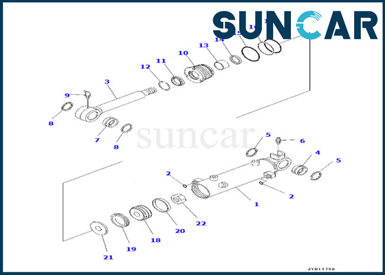 707-98-11450 7079811450 Bộ phốt sửa chữa xi lanh lưỡi Komatsu cho PC22MR-3 PC20MR-3