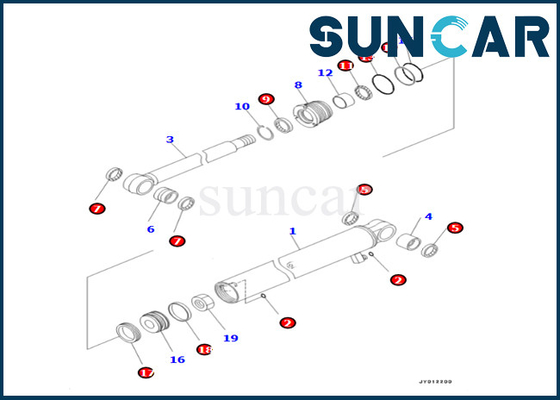 707-98-14990 Bộ niêm phong sửa chữa xi lanh cánh tay Komatsu Phù hợp với PC22MR-3 PCPC26MR-3 PC20MR-3