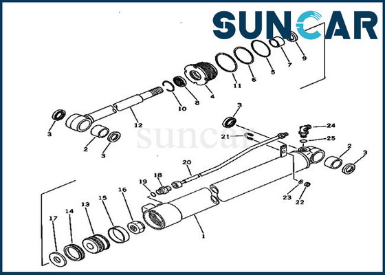 Bộ bịt kín cánh tay PC30-1 PC30-3 cho xi lanh thủy lực 20S-63-66101 Bộ dụng cụ sửa chữa máy xúc Komatsu