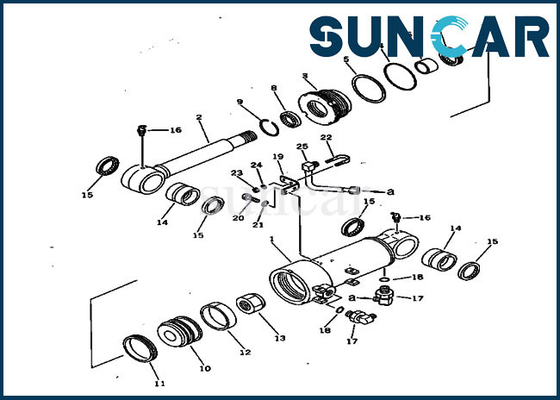 Bộ dụng cụ bảo trì lưỡi Komatsu cho 20S-63-96101 PC20-3 PC30-1 PC30-3 Bộ sửa chữa con dấu xi lanh