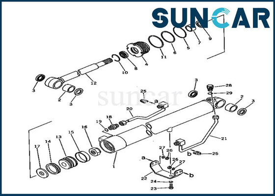 20S-63-56101 Boom Cylinder Repair Kit ISO9001 PC30-1 Bộ niêm phong thủy lực Komatsu