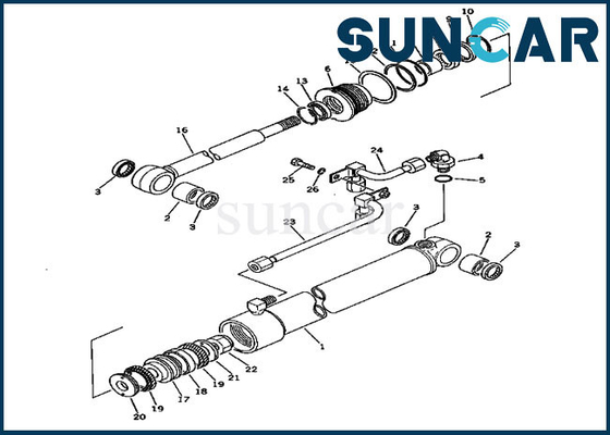 Bộ làm kín sửa chữa xi lanh xoay cho các bộ phận dịch vụ thiết bị 20S-63-86101 PC30-1 Komatsu