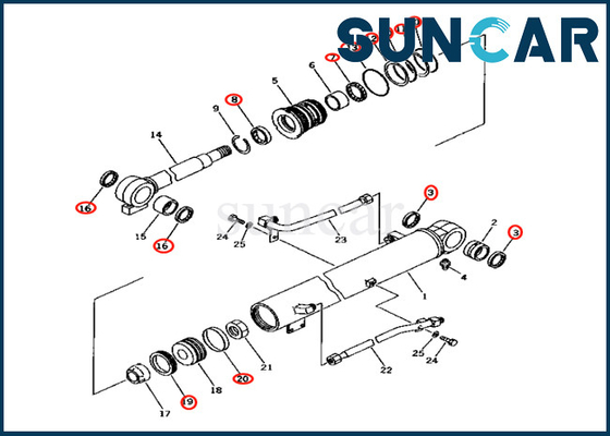PC25R-1 PC28UD-2 PC28UG-2 7079924201 707-99-24201 Bộ thay thế xi lanh Boom chất lượng cao Komatsu