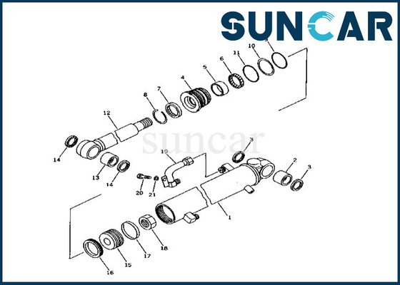 7079822200 707-98-22200 Bộ sửa chữa con dấu xi lanh cánh tay chất lượng cao Komatsu cho PC25-1 PC25R-1
