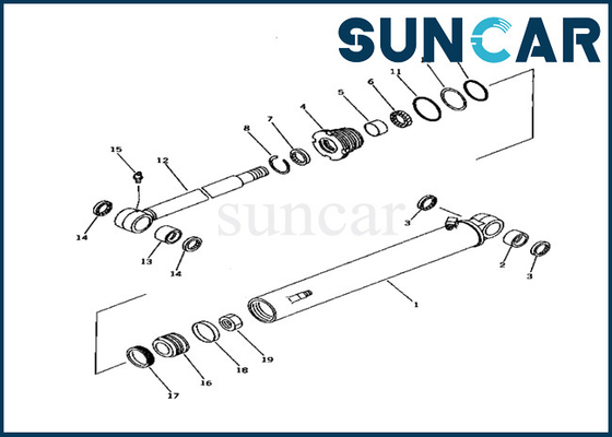 707-98-24510 7079824510 Boom Swing Cylinder Seal Kit Komatsu cho PC25-1 PC25R-1 PC30-7