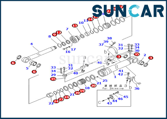 Bộ thay thế xi lanh Boom 707-99-59320 7079959320 cho PC270-8 PC270LC-8 PC308USLC-3E0