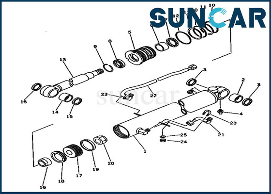 20S-63-02011 Boom Cylinder Seal Kit 20S6302011 for PC30-6 Komatsu Cab Service Parts