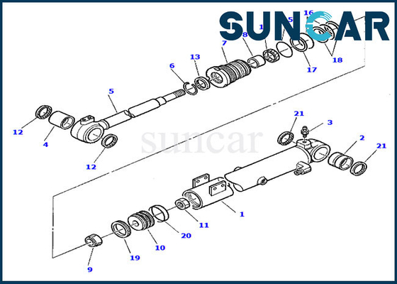 878000412 Boom Cylinder Seal Kit