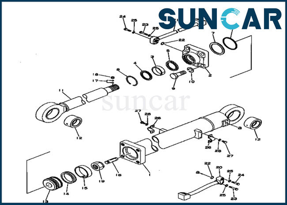 Bộ làm kín cánh tay Xi lanh thủy lực 207-63-66100 2076366100 cho PC300-1 PC300LC-2 Máy xúc Komatsu