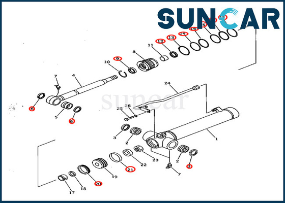 Komatsu 707-98-22170 7079822170 Dành cho Bộ bảo dưỡng xi lanh cánh tay PC28UD-2 PC28UG-2 PC28UU-2