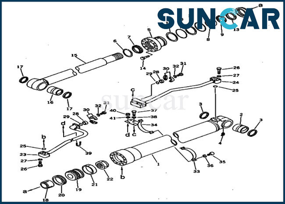 207-63-52100 Bộ làm kín xi lanh bùng nổ áp dụng cho thiết bị hạng nặng Komatsu PC300-3 PC300LC-3